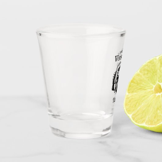 Verre A Shot Poisson Whisperer Funny Pêcheur avec nom (Gauche)