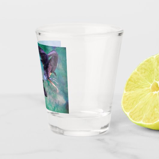 Verre A Shot Poissons - Deux sirènes nageant en boucle (Droite)