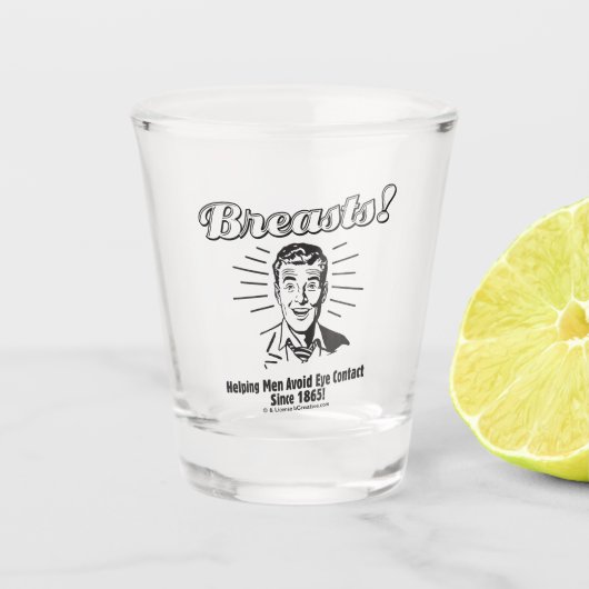 Verre A Shot Poitrines : Aider à éviter les contacts oculaires (Devant)