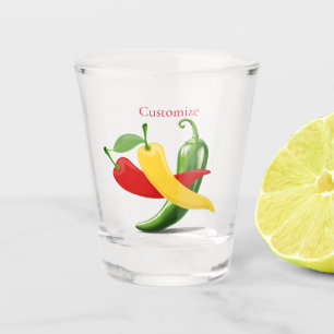 Verre A Shot Poivrons verts rouges chili Thunder_Cove
