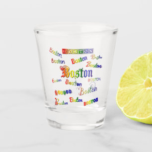 Verre A Shot Polices arc-en-ciel de Boston