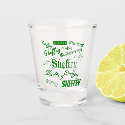 Verre A Shot Polices vertes Sheffey - 9568 (Devant)