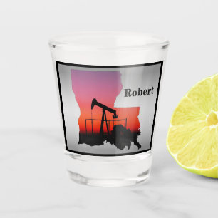 Verre A Shot Pompe de puits d'huile Jack Louisiane forme person