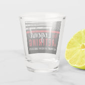Verre A Shot Pompier à la retraite pompier Ligne rouge (Dos)