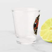 Verre A Shot Pompier AJOUTER NOM Caserne Département Badge (Gauche)