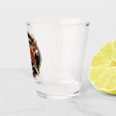 Verre A Shot Pompier AJOUTER NOM Caserne Département Badge (Droite)