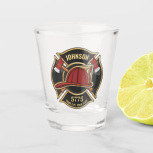 Verre A Shot Pompier Département de secours de pompiers USA Dra