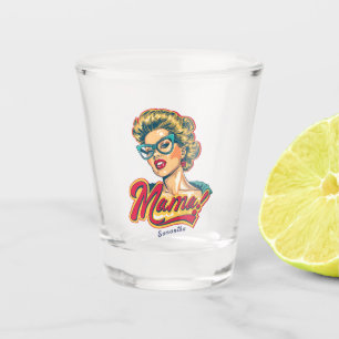 Verre A Shot Pop Art de Mama Retro Personnalisé 2