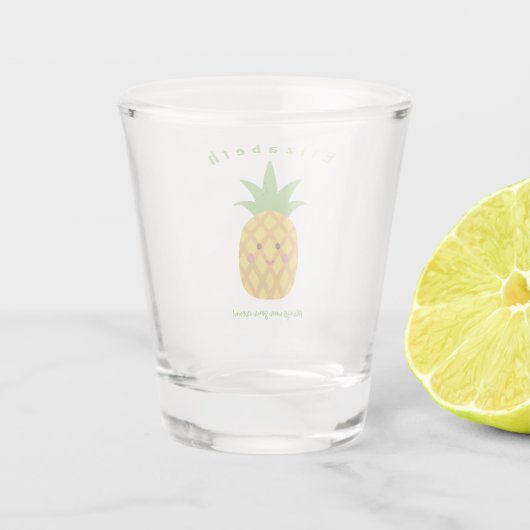 Verre A Shot Portez toujours votre Couronne Ananas personnalisé (Dos)