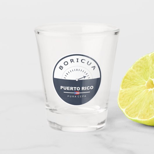 Verre A Shot Porto Rico Boricua de Pura Cepa (Devant)