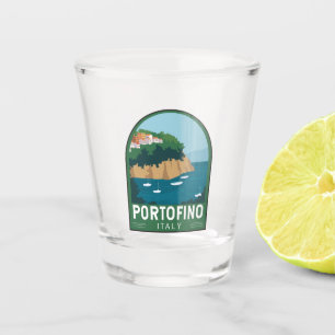 Verre A Shot Portofino Italie Retro Voyage Art Vintage