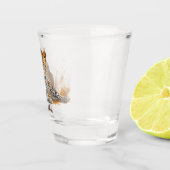 Verre A Shot Portrait animal sauvage léopard Nom personnalisé (Droite)