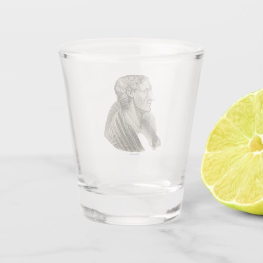 Verre A Shot Portrait de l'ancien philosophe grec Aristote (Dos)