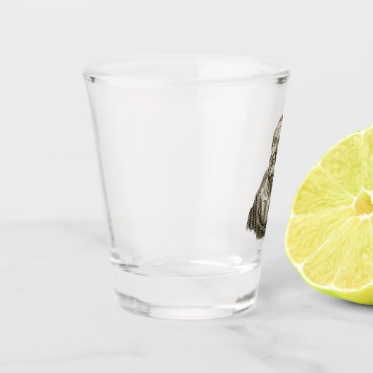 Verre A Shot Portrait de Platon, philosophe grec ancien (Gauche)