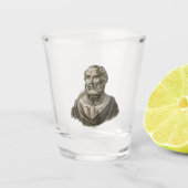 Verre A Shot Portrait de Platon, philosophe grec ancien (Devant)