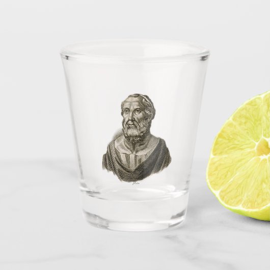 Verre A Shot Portrait de Platon, philosophe grec ancien (Devant)