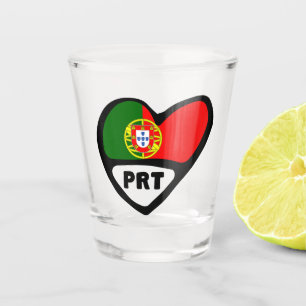 Verre A Shot Portugal Code Pays Coeur Drapeau, PRT