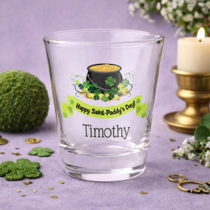 Verre A Shot Pot d'or Bonne St. Patrick's Day