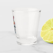 Verre A Shot Pouces de lapin blanc vers le haut Inscription Cra (Droite)