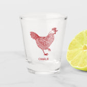 Verre A Shot Poulets Hen Personnalisé (Devant)