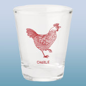 Verre A Shot Poulets Hen Personnalisé