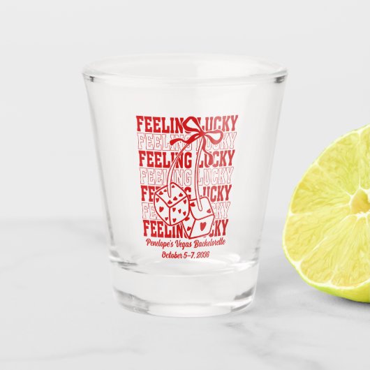 Verre à shot pour enterrement de vie de jeune fill (Devant)