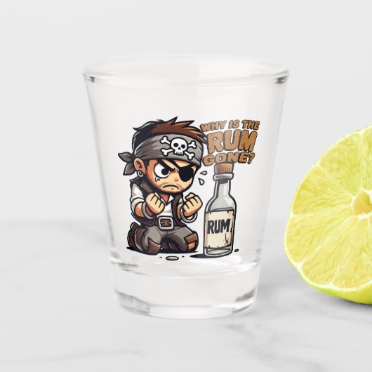 Verre A Shot Pourquoi le rhum est-il parti ? (Devant)