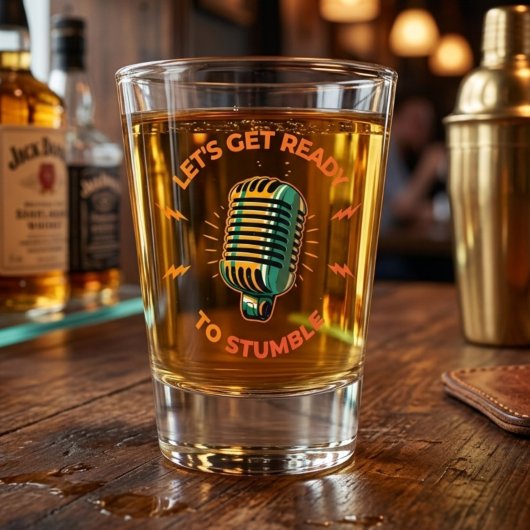 Verre A Shot Préparons-nous à trébucher