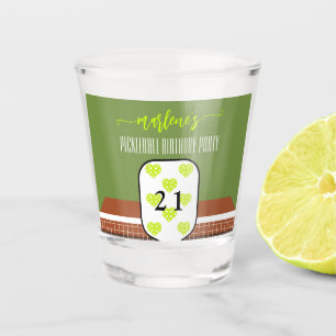 Verre A Shot Preppy Pickleball Paddle Photo Dink Anniversaire