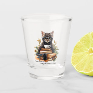 Verre A Shot Prêt Pour L'École Comme Un Patron