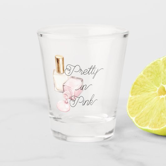 Verre A Shot Pretty in Pink White Nail Polish (Devant)