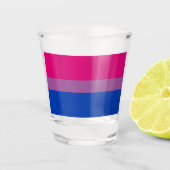 Verre A Shot Pride bisexuelle (Bi Drapeau) (Devant)