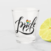 Verre A Shot Pride Script Heart (Devant)