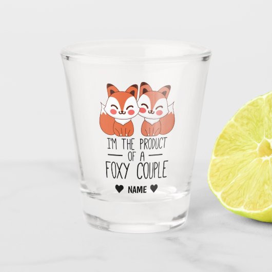 Verre A Shot Produit d'un couple Foxy (Devant)