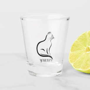Verre A Shot Profil de chat