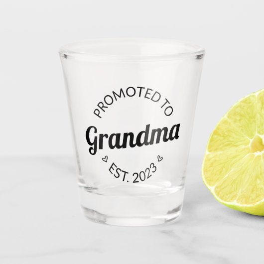 Verre A Shot Promu À Grand-Mère Est. 2023 I (Devant)