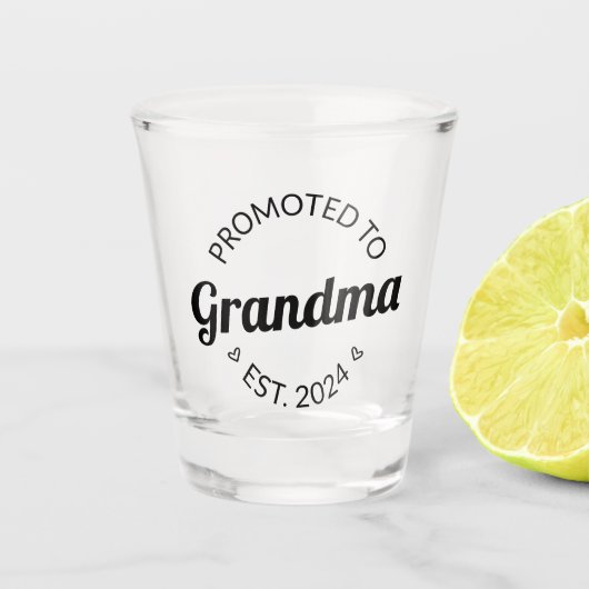 Verre A Shot Promu À Grand-Mère Est. 2024 I (Devant)