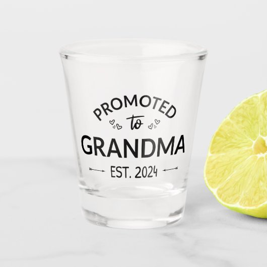 Verre A Shot Promu À Grand-Mère Est. 2024 II (Devant)