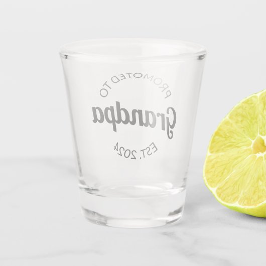 Verre A Shot Promu À Grand-Père Est. 2024 I (Dos)
