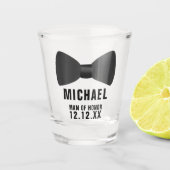 Verre A Shot Proposition du mariage Homme d'honneur Bow Cravate (Devant)