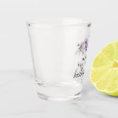 Verre A Shot Proposition d'une servante d'État florale pourpre (Gauche)