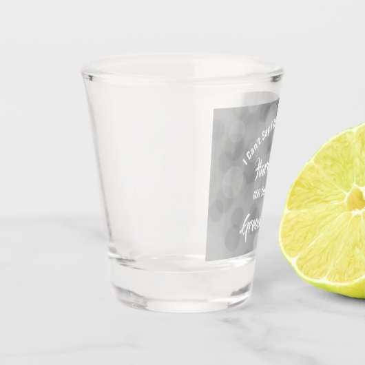 Verre A Shot Proposition Groomsman Bubly Sparkly Silver (Gauche)