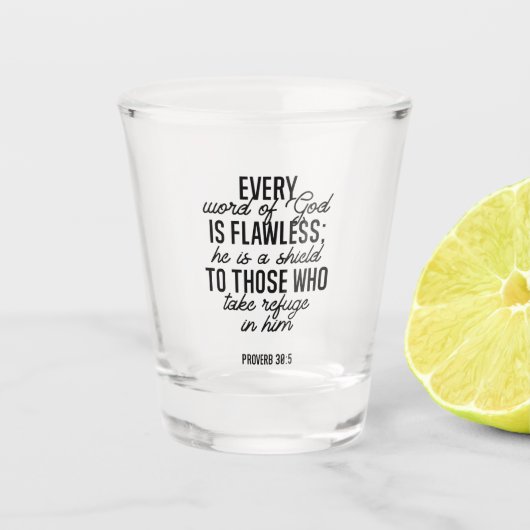 Verre A Shot Proverbe 30:5 Verset biblique (Devant)