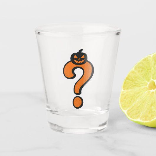 Verre A Shot Pumpkin Halloween Question Mark Shot Glass (Devant)