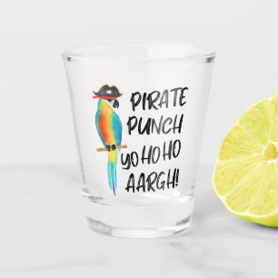 Verre A Shot Punch de Pirate Perroquet Tropical Drôle