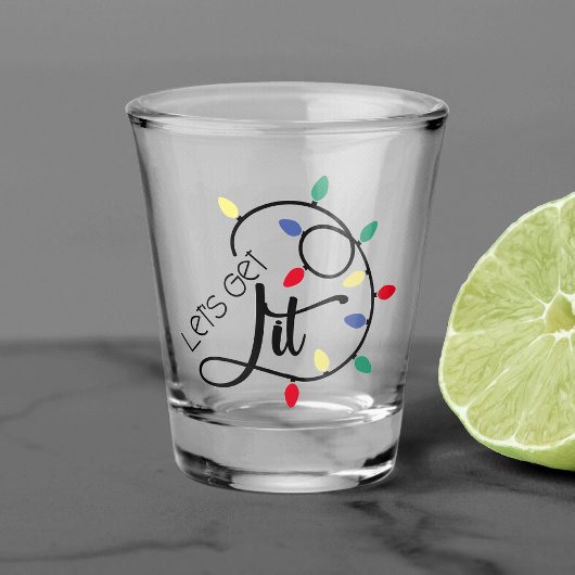 Verre A Shot Punny Lit | Jeu de Noël Lumières Pun à boire