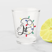 Verre A Shot Punny Lit | Jeu de Noël Lumières Pun à boire (Devant)