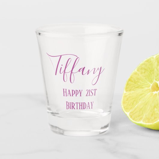 Verre A Shot Purple 21e anniversaire (Devant)