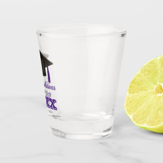 Verre A Shot Purple Félicitations College Graduation (Droite)