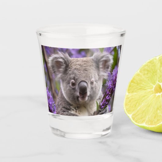 Verre A Shot Purple Jacaranda Koala Ours, (Devant)